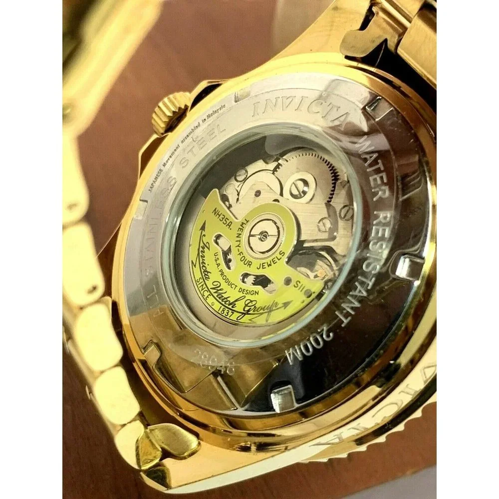 Invicta Black and Gold Men's Automatic Dive Watch